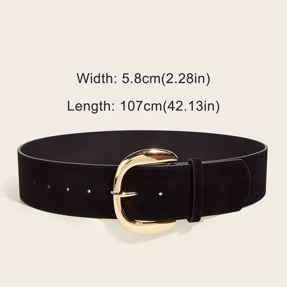 Maillard Styles Suede Leather Wide Belt Luxury Design Trendy Pin Buckle Waistband Casual Versatile Business Waist Strap Gifts