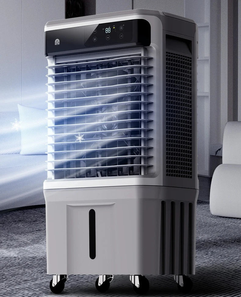 Portable Air Conditioner Fan Evaporative Ice Cooling Fan Powerful Cooling Floor Fan for Home Commercial