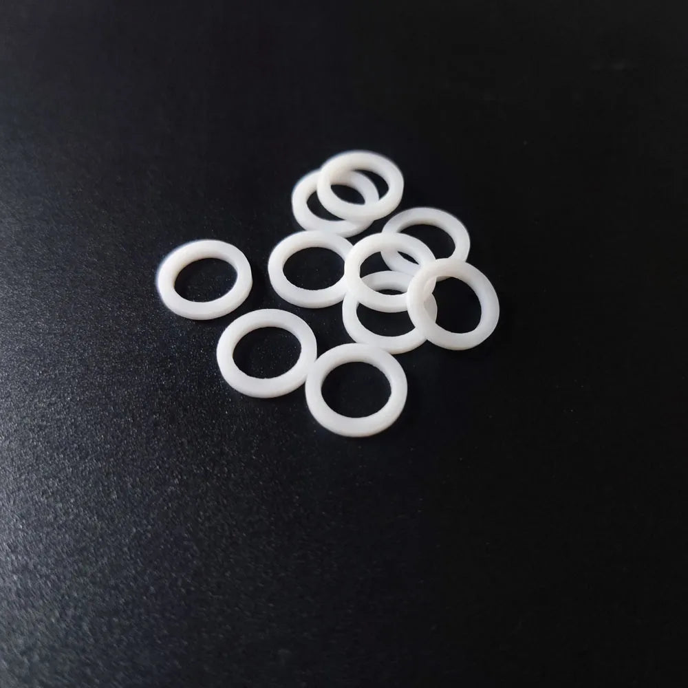 Hard PTFE Gasket Flat Washer Thickness 1.25mm ID 3mm~150mm Resistant to High&Low Temperature Anti-aging For Flange ID*OD*CS