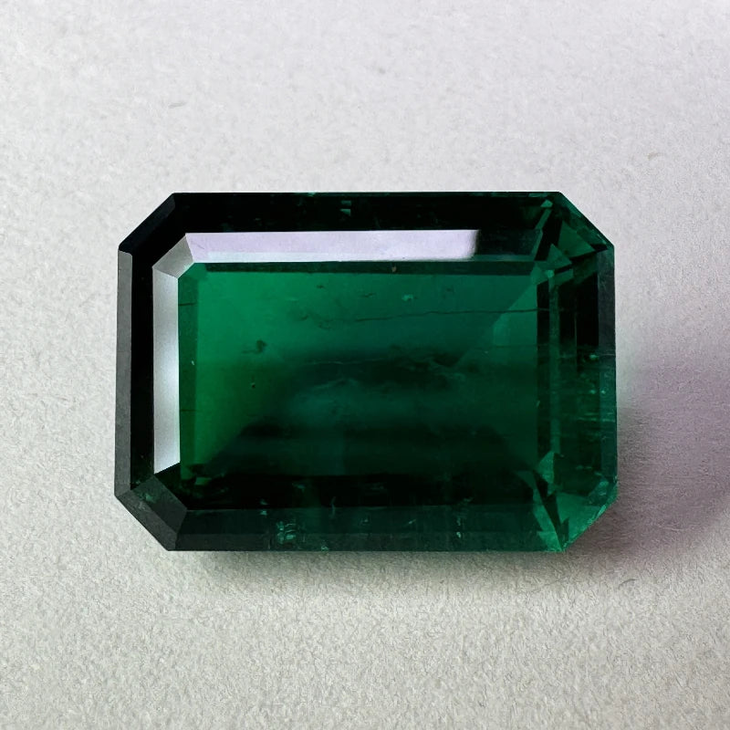 Top Lab Grown Zambia Emeralds Hydrothermal Emerald Hand Cut with Cracks Inclusions Inside Selectable  Certificate