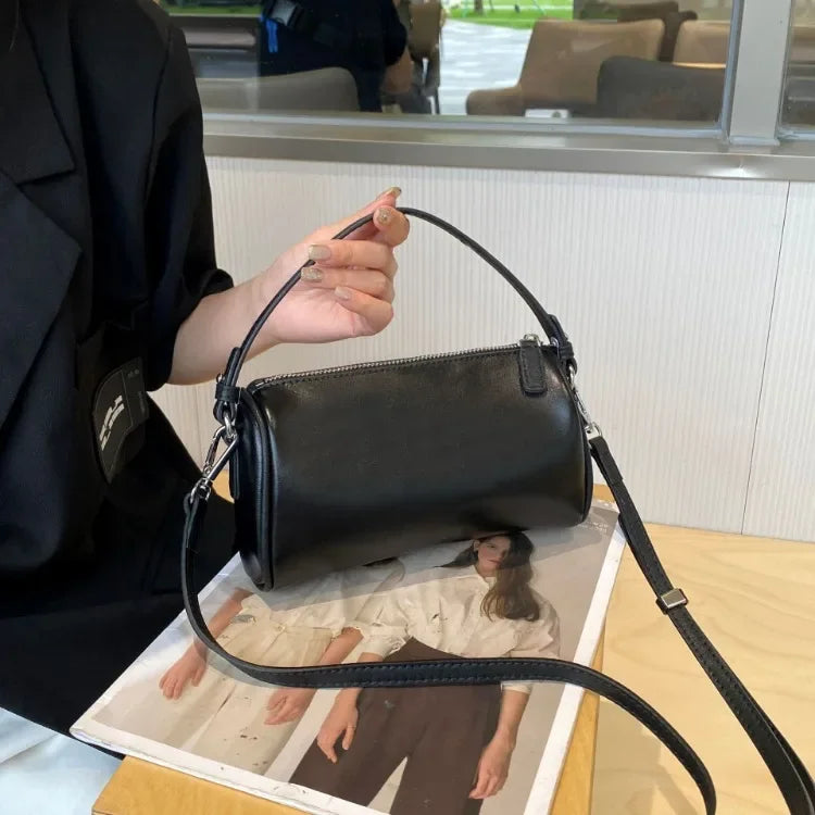 Ladies' Genuine Leather Small Shoulder Bag for Women Crossbody Fashionable Simple and Practical Soft Leather Darling Phone Bag
