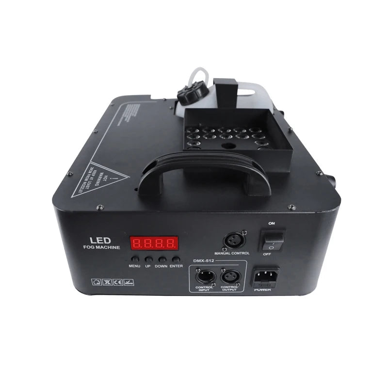 New 1500W Smoke Machine Fogger Color Changing Red Green Blue Full Color Triple RGB 24 LED 3 In 1 Colorful Fog Machine