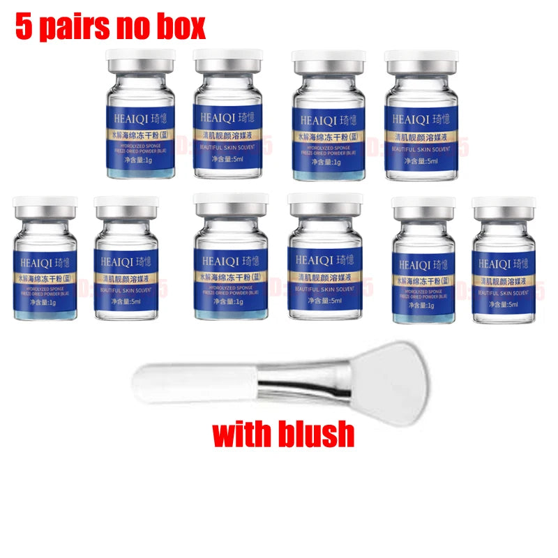 10pcs Copper Peptide Algae Peeling Whitening Melasma Peel Kit Natural Seaweed Bone Plant Extract Mask Rejuvenation Moisturize