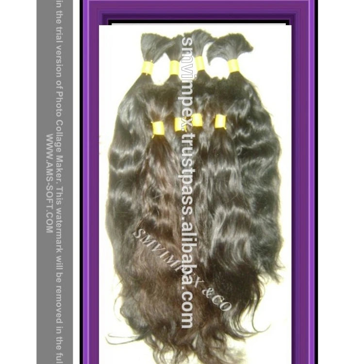 2028 100% Indian Remy Human Hair 100g Bulk Fashion Grade Natural Wave Machine Double Weft Perm Ready All Colors Suitable