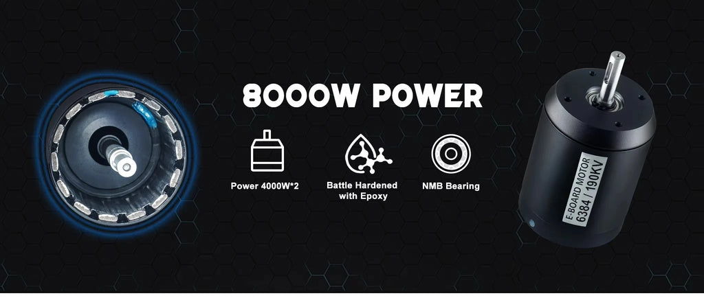 AT2WD Top Speed Durable Carbon Fiber Deck Electric Skateboard Come With Dual FSESC6.9 12S Battery