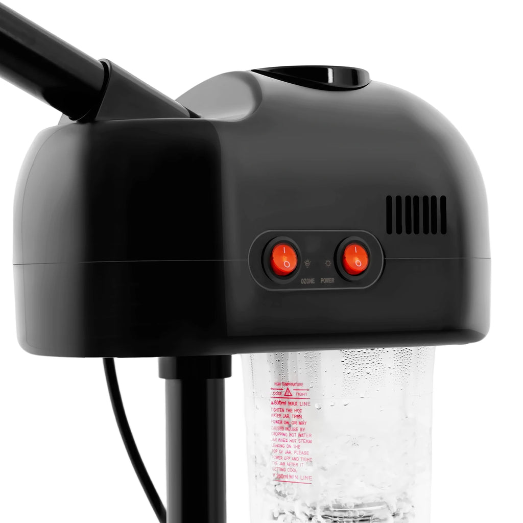 750ml Ozone Facial Steamer Height Adjustable Sprayer 360° Rotatable Movable Skin Care Equipment for Salon Beauty Spa White/Black