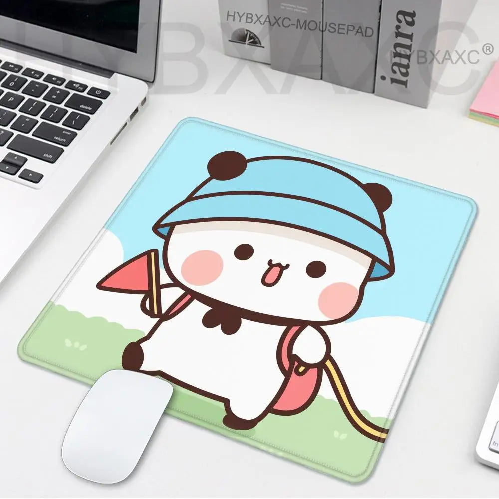 Cute Cartoon Couple DUDU BUBU Mousepad Small LockEdge Mouse Pad For Gamers Computer Desk Pad Rectangular Anti-slip Rubber