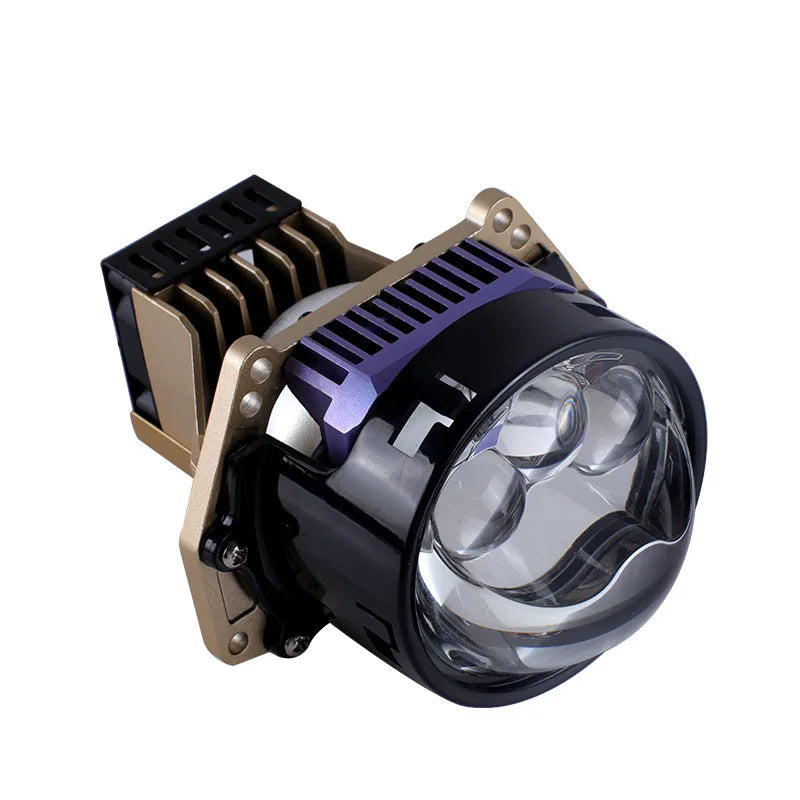 3 Inch Triple Direct Beam Bi LED Projector Lens Independent High Beam High Power Super Bright Car Headlight Retrofit Kit Lamp