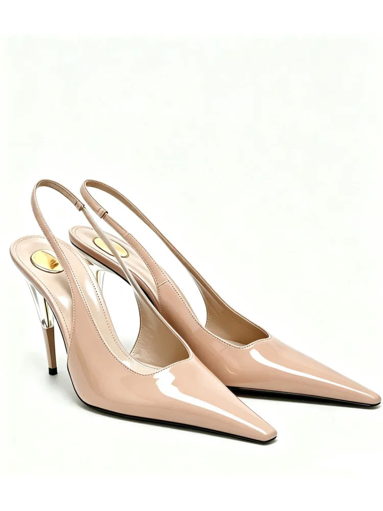 Ladies' Summer New High Heel Pointed Sandals Fashion Small Square Party Wedding Ladies' High Heel Sandals