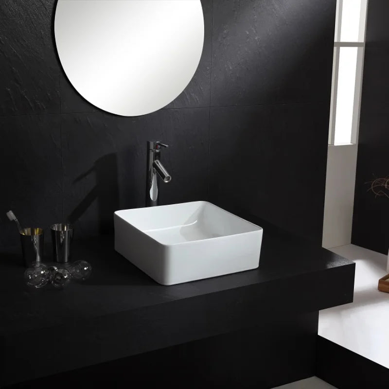 White Bathroom Sinks Light Luxury Bathroom fixtures Square Wash basin Home Round Kitchen Sink Toilet Washing Sink