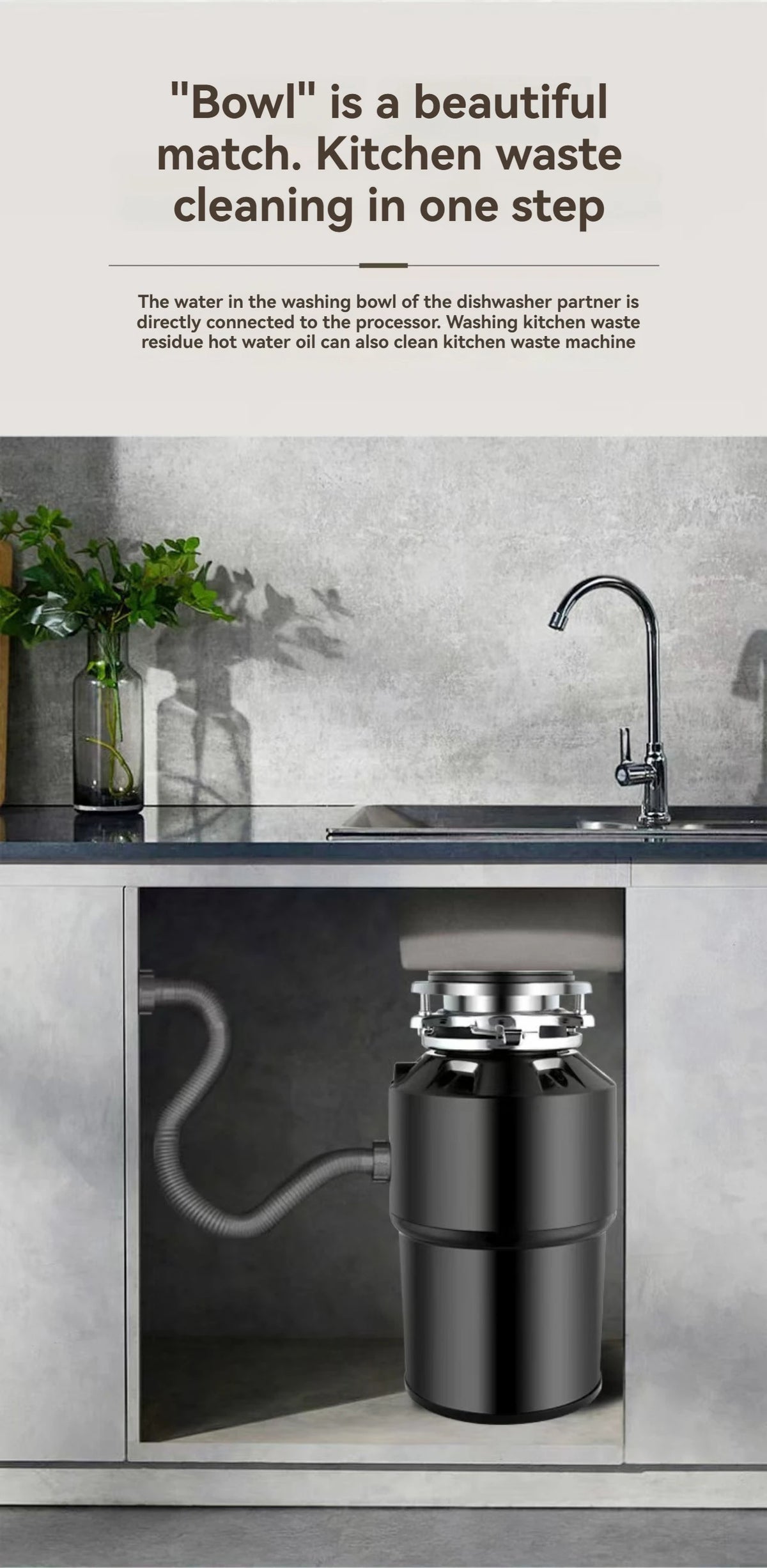 Kitchen Waste Disposer, Household Food Grinder, High-power Kitchen Waste Disposer
