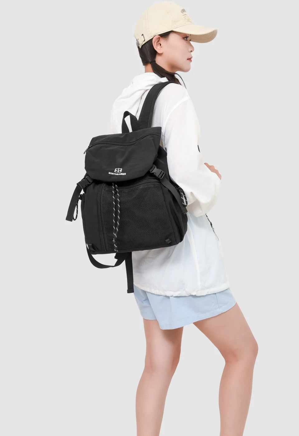 Fashion Commuter Backpack Female Waterproof Nylon Daypack Women Large Capacity School Bag for Girls Lightweight Travel Knapsack