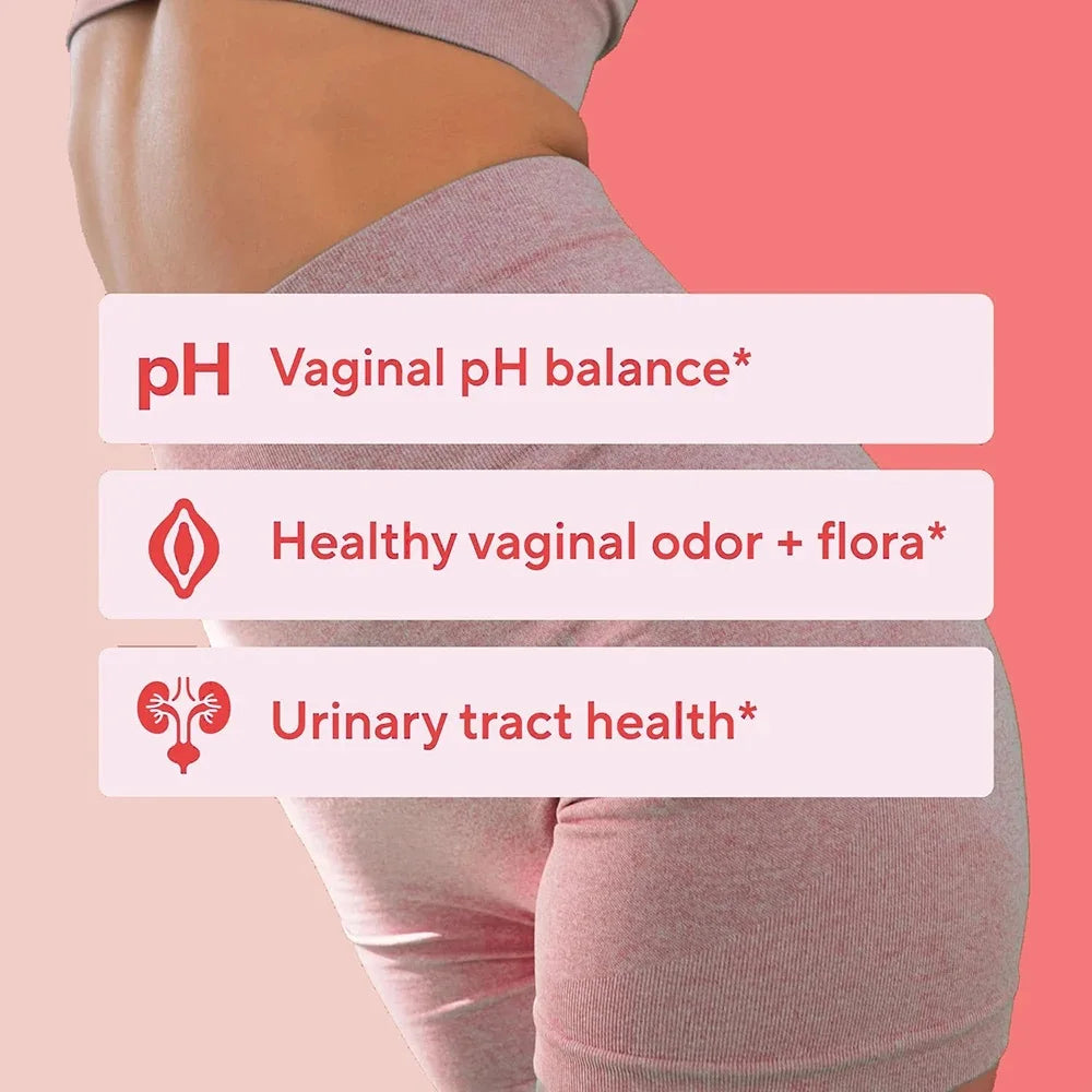 Feminine Balance Daily Probiotics for Women, Vaginal Probiotics Supplement for Vaginal Health, Balance pH and Yeast, 60 Capsules