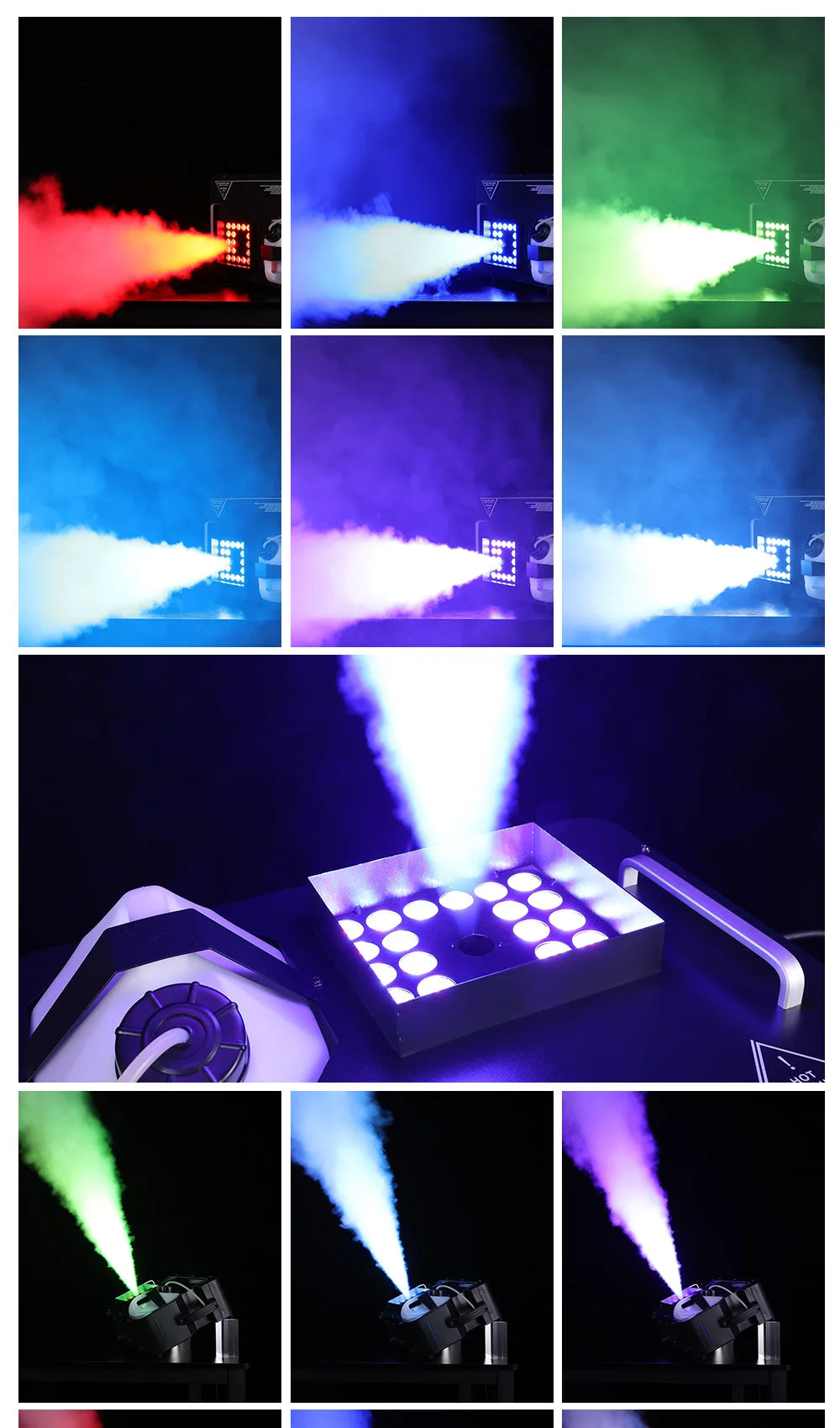 1500W Remote Control 24x9W RGB 3in1 Fog Machine DMX Controller for DJ Club Patry KTV Concert Weeding