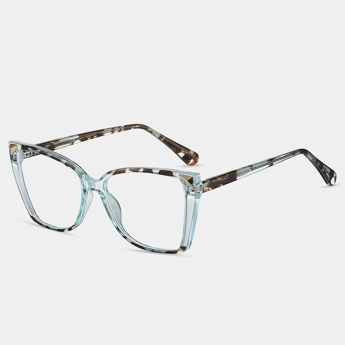 R57466 Fashion Square Anti Blue Light Glasses Trend Spring Hinge Prescription Spectacles Frames Women Optical Reading Glasses