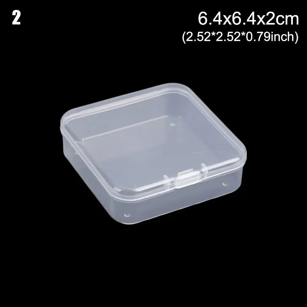 Mini Plastic Box Rectangular Translucent Packing Box Dustproof Durable Strong Jewelry Button Sundries Storage Case Container