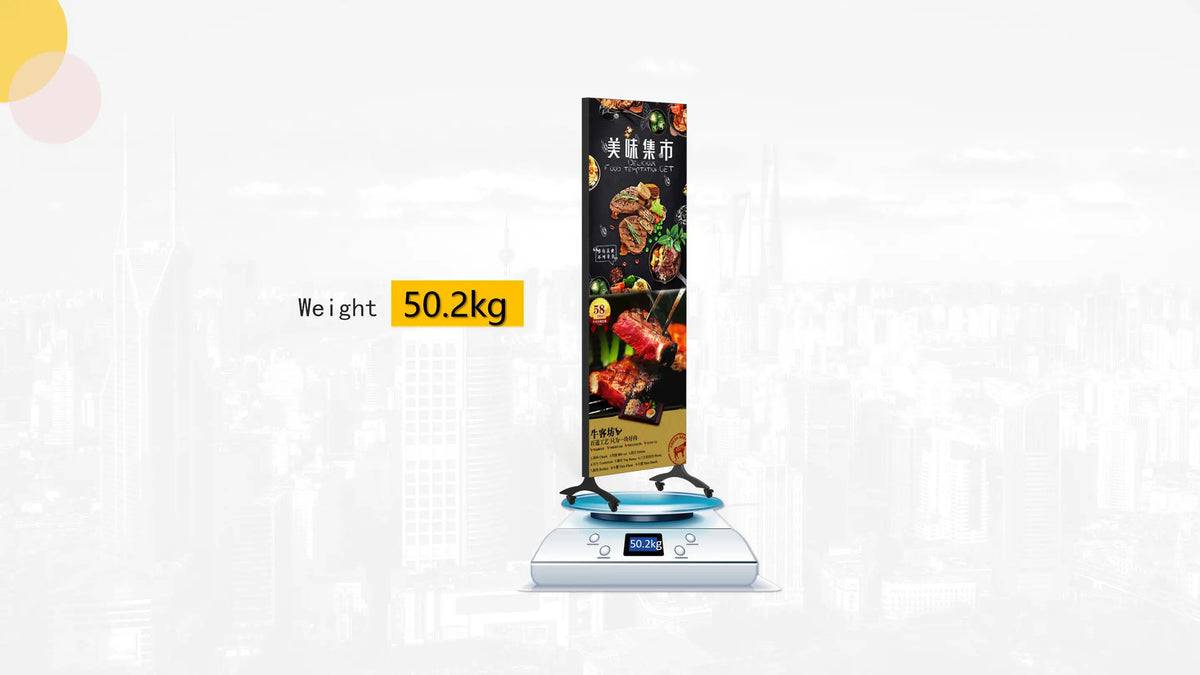 G-T5 Series Smart Poster LED Screen Double-Sided Indoor 750x2000mm High-End Movable Vertical Display P1.25/1.56/1.9/2.5/2.6/2.9