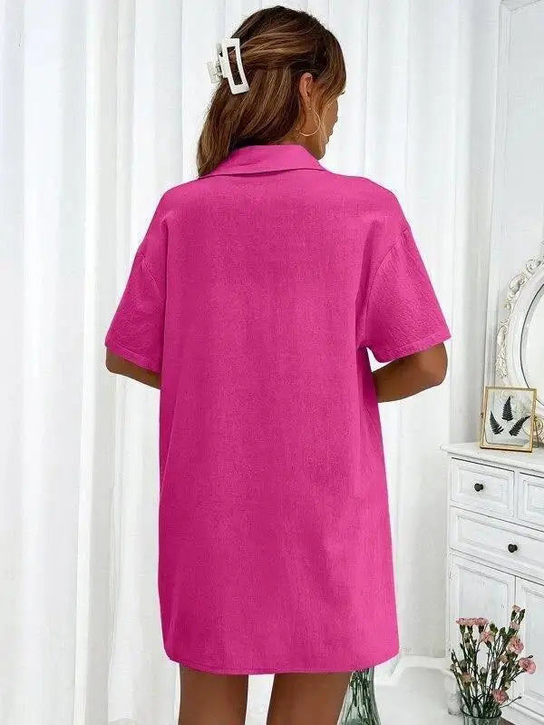 Solid Color Single Breasted Top Casual Loose Short Pants Sets Women Summer Women's 2 Pieces Suit Full Set Female Outfit Clothes