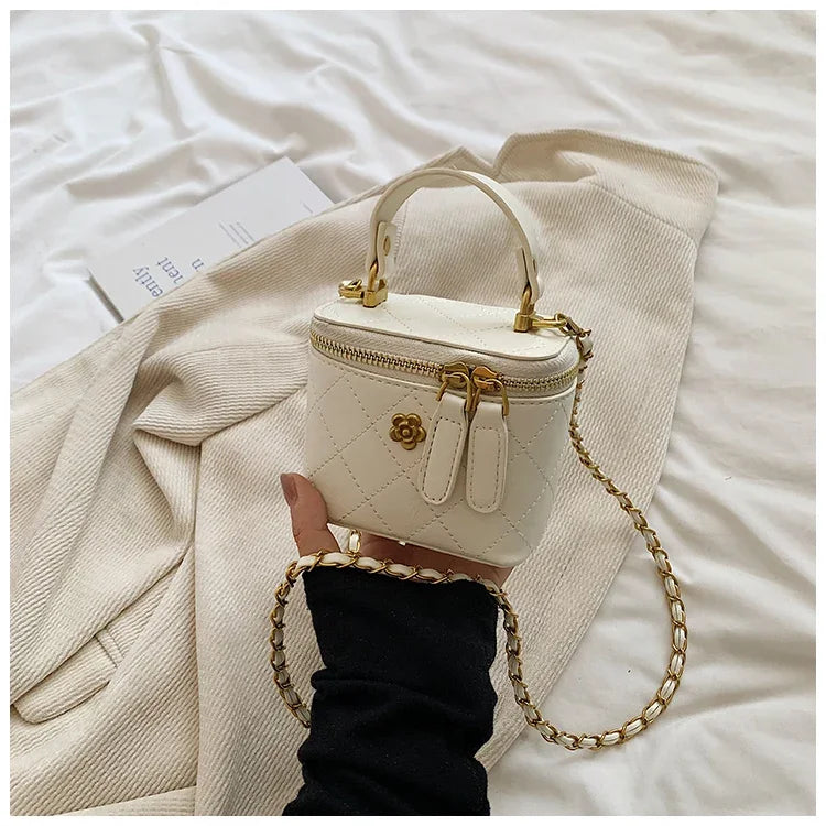 Mini Square Chains Handbag Thread Crossbody Bags Designer Box Bag with Short Handle Ladies High Quality Luxury Top-handle Bag