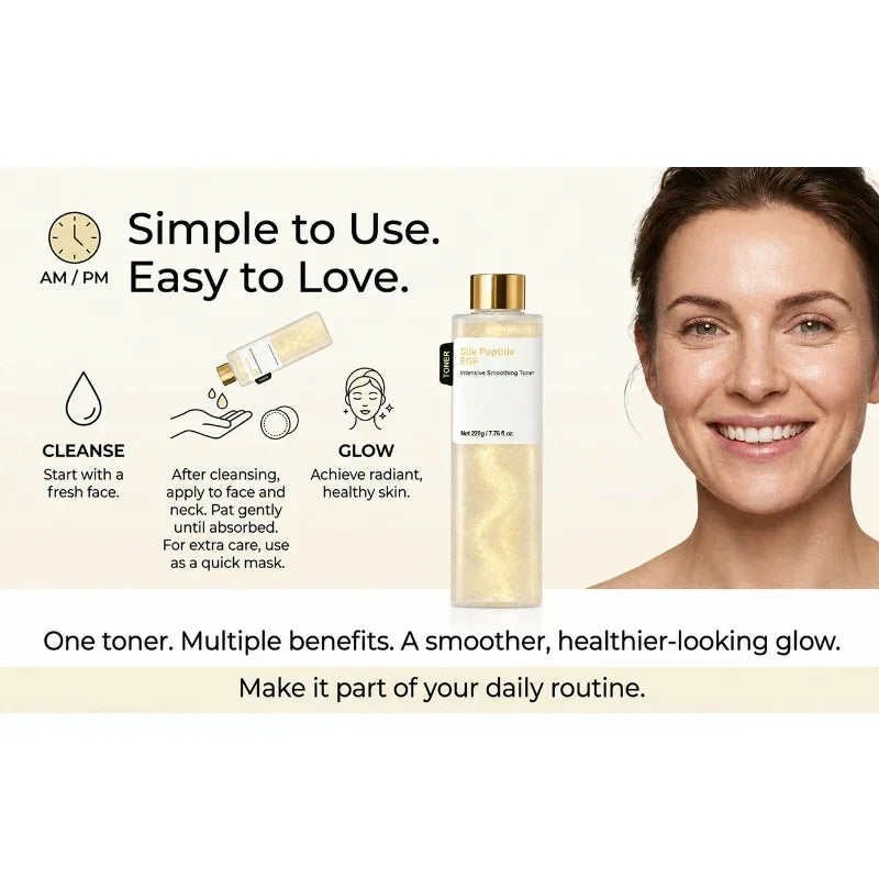 Silk Peptide & EGF Softening Toner Deeply Moisturizes Refreshing Texture Improves Rough Skin Softens Dull Liquid Korea Skincare