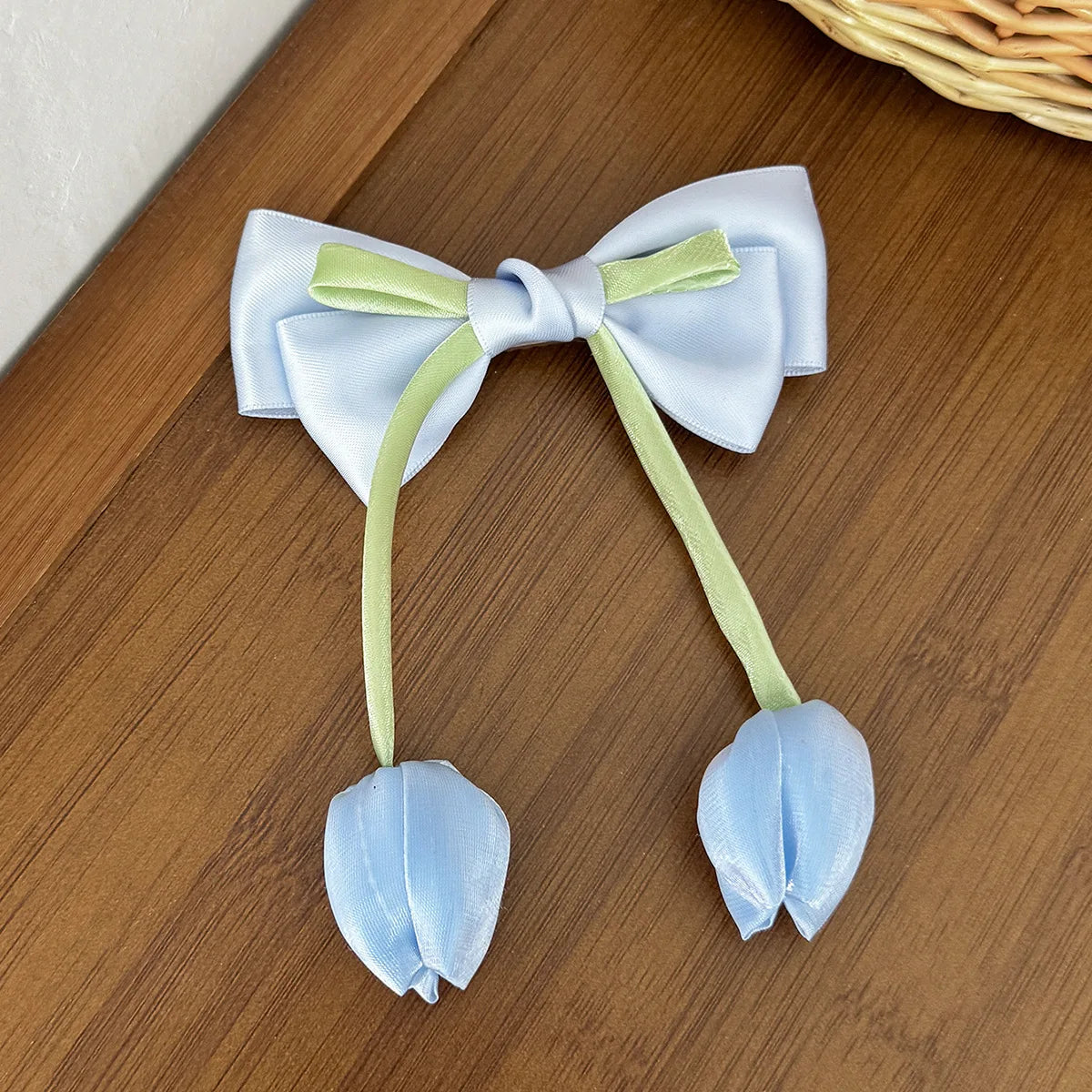 Korean Tulip Flower Bow Hair Clip Girls Sweet Fashion Versatile Duckbill Clip Children Kids Princess Hair Styling Accessories