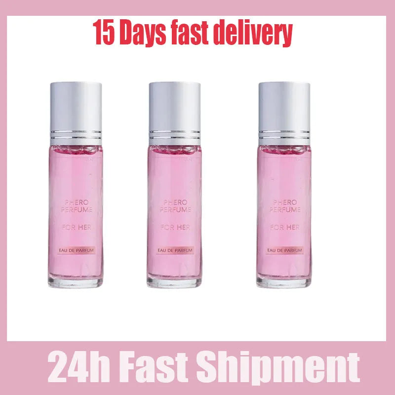 EELHOE 10ml Pink Rollerball Phero Fragrance Long Lasting Scent Portable Body Dating Essential For Man Women Lasting Relationship