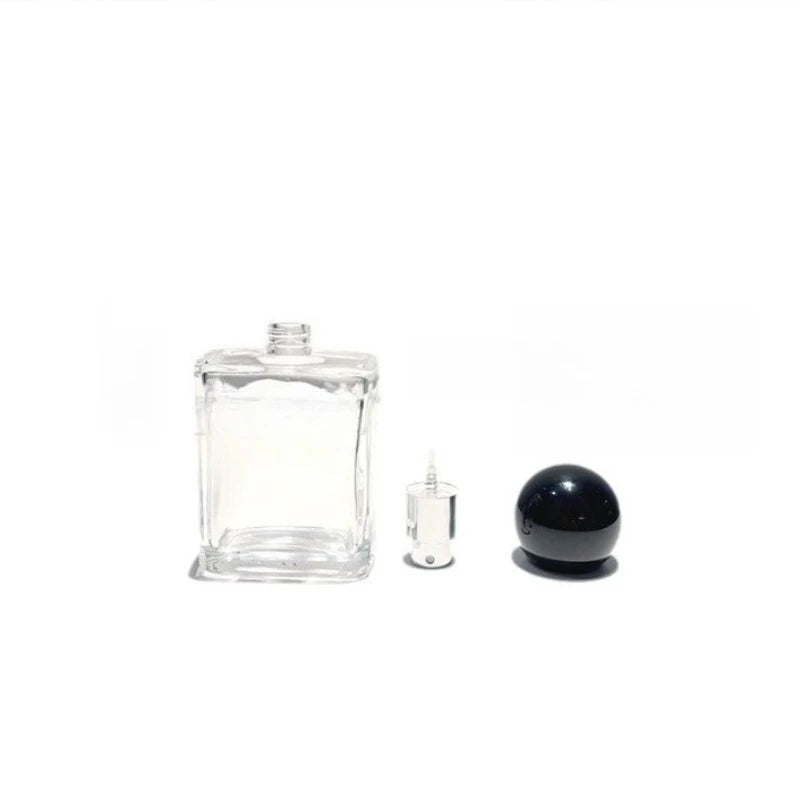 30ml Perfume Bottle Glass Line Mist Perfume  Atomizer Wood Lid Empty Sprayer Bottle Cosmetic Containers Travel Bottle Packaging