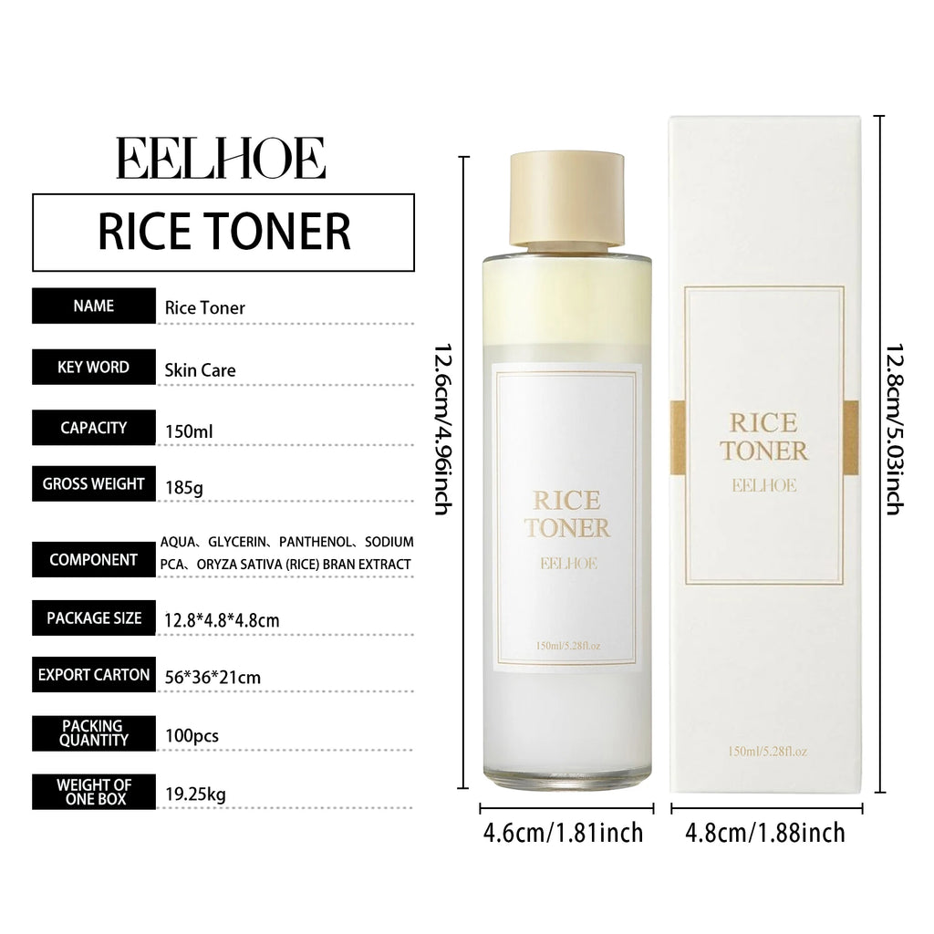 150ml Rice Toner Moisturizing Firming Skin Care Hydrating soothing Gentle Nourishing Skin Barrier Toner Women Facial Brightening