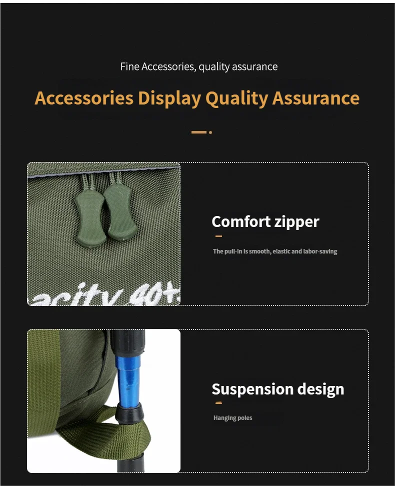 40L Travel Tactical Backpack Men Women Outdoor Travel Cycling Large Capacity Waterproof Lightweight Weight-Lifting Hiking Bag