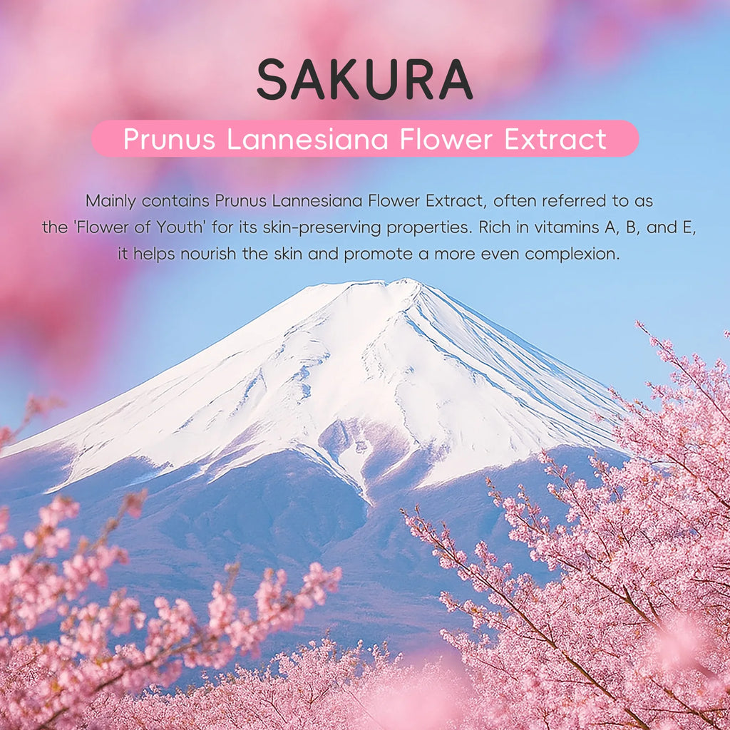 LAIKOU Sakura Lotion 100ml Niacinamide HA VC Hydrating Essence Shrink Pores Nourish Skin Brightening Elastic Facial Care
