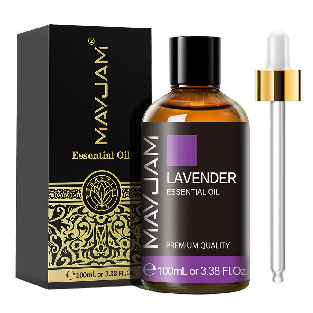 MAYJAM 100ML Essential Oils For Humidifier Diffuser Lavender Sandalwood Sweet Orange Tea tree Camphor Vetiver Aromatic Oil