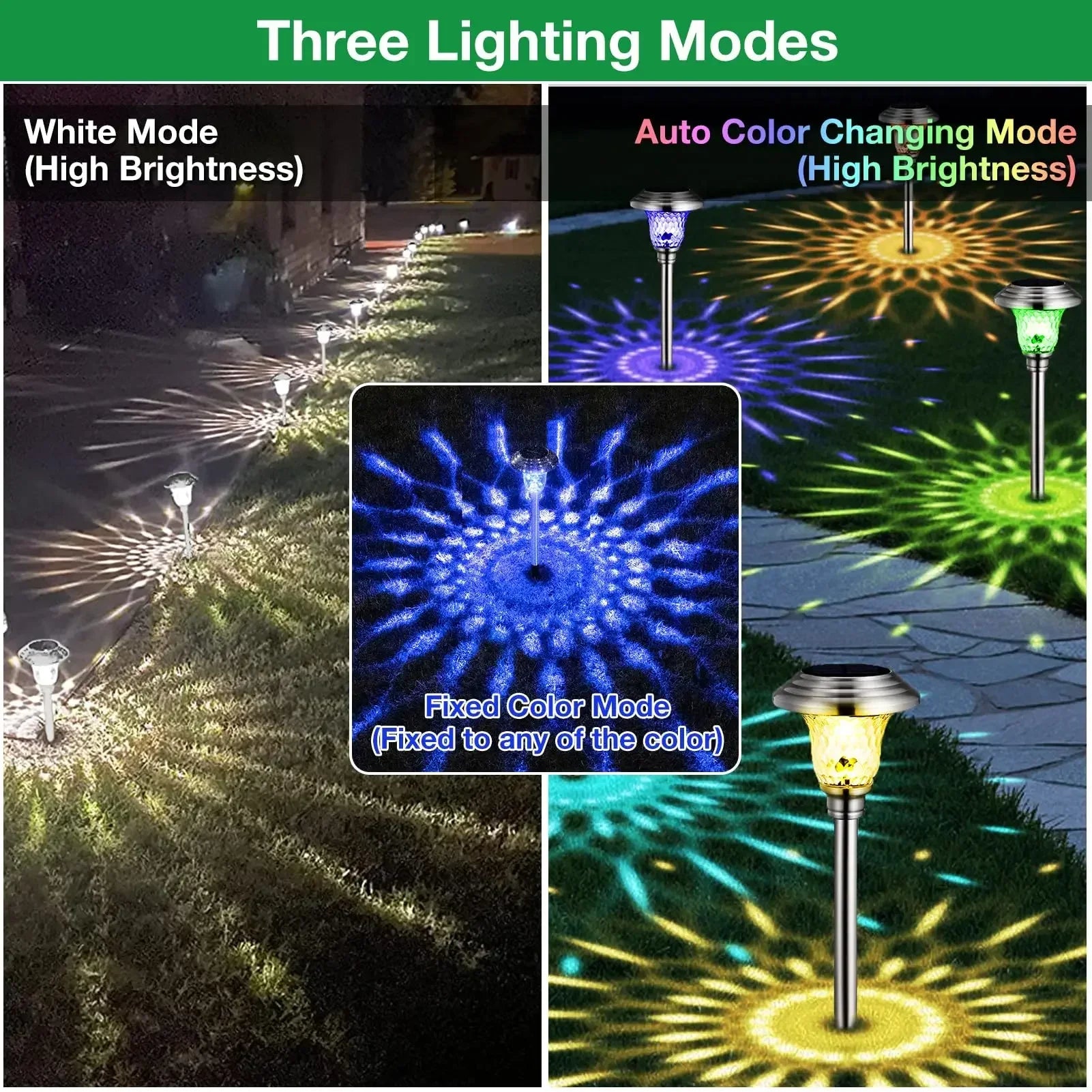 Solar Light Outdoors New Garden Lamps Powered Waterproof Landscape Path for Yard Backyard Lawn Patio Decorative LED Lighting