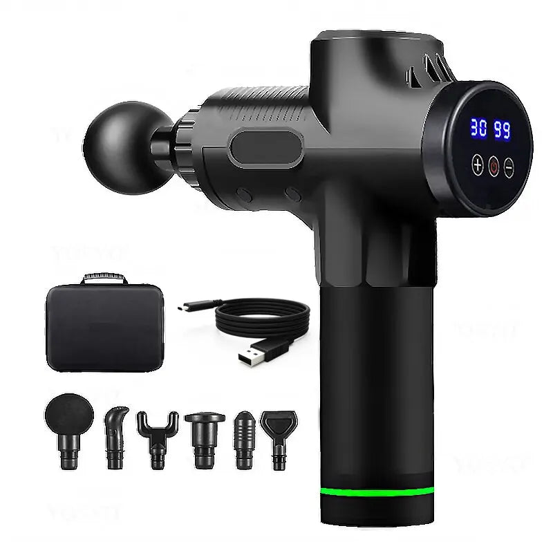 Deep muscle massage gun, electric percussion massager for body, neck, back, legs, fitness tool