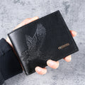 Men's Short Wallet Thin New High-value Eagle Pattern Student Youth Soft Leather Coin Purse Card Package