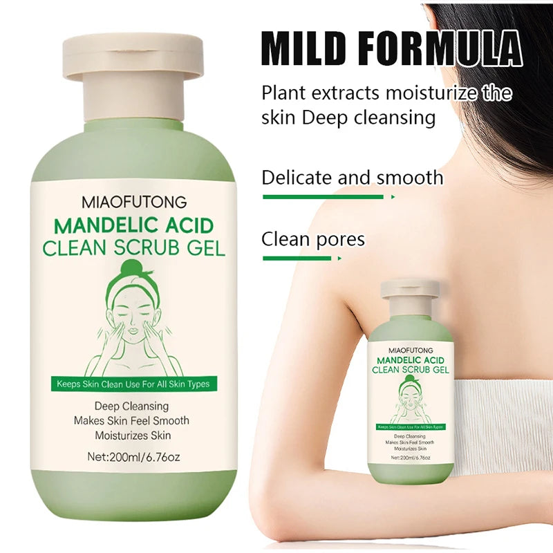 Korean Mandelic Acid Exfoliating Gel Deeply Cleanses Pores On Face Body Gently Removes Dead Skin Improves Facial Skin Texture