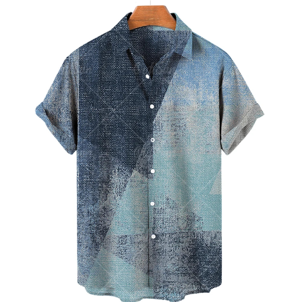 Men's Hawaiian Shirts Men's Short Sleeved Vintage Shirt Men's Fashionable Summer Beach Tops Loose And Comfortable men's Clothing
