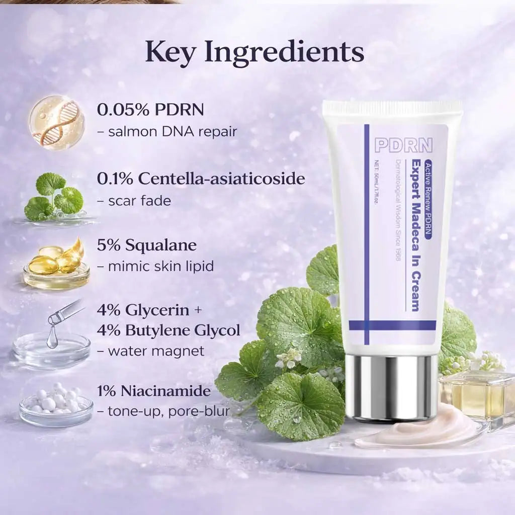 Centella Face Cream Deep Hydration Renew PDRN Cream 50ml, Soothes and Firms The Skin,Moisturizing PDRN Cream for Women