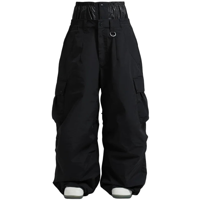 GSOU SNOW 2025 Loose Skiing Pants Snowboard Sport Trousers Outdoor Waterproof Windproof Ski Wear Winter Warm Female Ski Britches