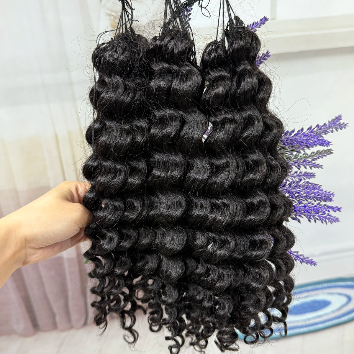 NABI Updated Miracle Knots Hair Pre-Separated Burmese Crochet Human Hair DeepWave 14-26inch 100g/pc for Bora Boho Braids
