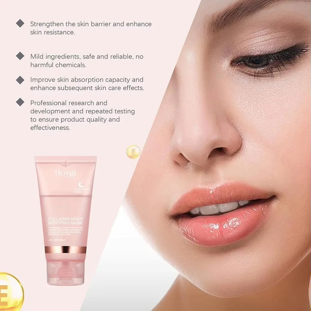 Collagen Tear-Off Mask Overnight Wrapping Mask Deeply Hydrates Reduces Sagging Dullness Moisturize Firming Mask Korean Skin Care