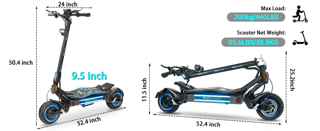 High Power Dual Motor 3000W*2 Electric Scooter 10 Inch Anti-Shock Tires Foldable Adult Off Road E Scooter Long Distance Travel Scooter