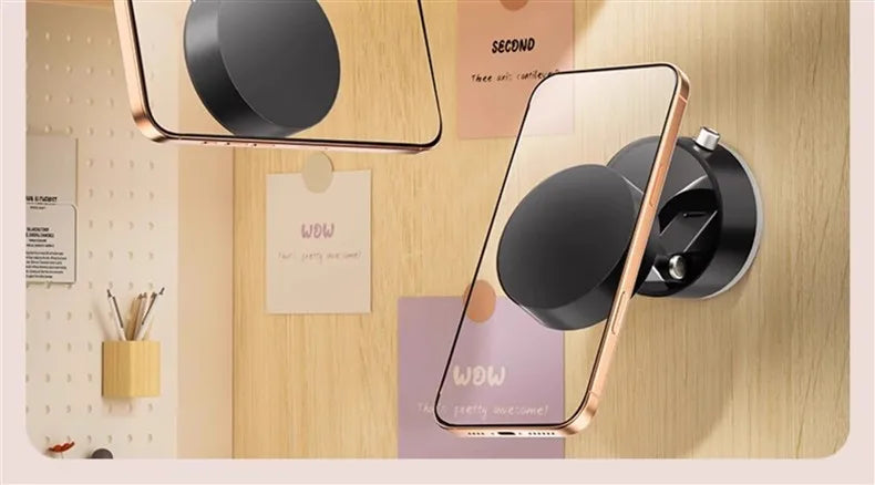 Magnetic Phone Stand Compatible with iPhone 12 13 14 15 16 MagSafe & Android, Adjustable 360° Rotating Desktop Holder, Strong Ma