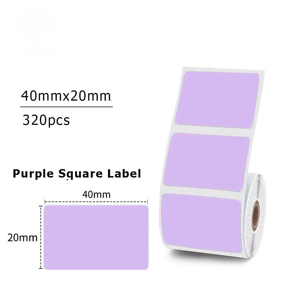 20-50mm White Thermal Label Sticker Compatible for M110 M220 M200 Marklife P50 E210 Munbyn Nelko PM220 MiniPrinter