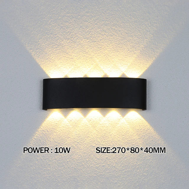 LED Wall Light IP65 Outdoor Waterproof Garden Fence Aluminum Indoor Fashion Wall Lamp For Bedroom Bedside Living Room Stairs