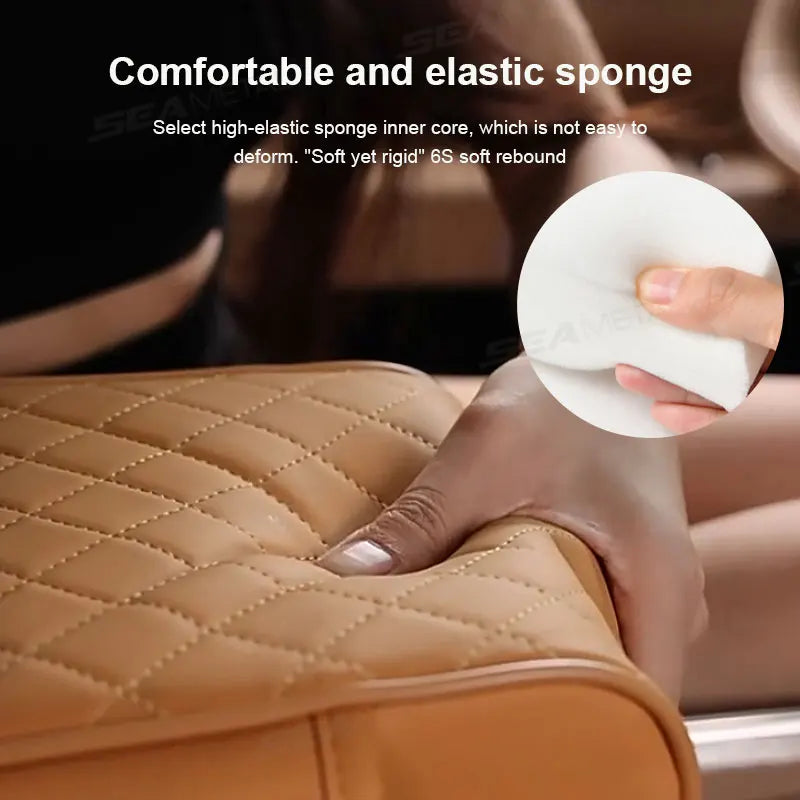SEAMETAL Car Arm Rest Extension Cushion Multifunctional 7.5CM Thicken Center Console Box Cushion Elbow Support Pad Car Organizer