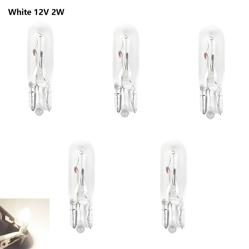 5Pcs T5 SMD LED Car Light Automobiles Light-Emitting Diode Instrument Gauge Dashboard Bulbs Auto Interior Indicator Lamp