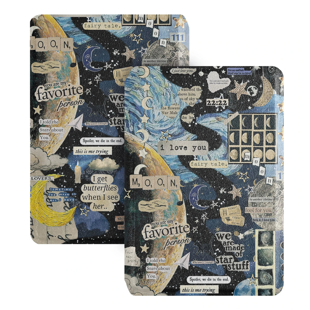 Twosheep Abstract Art Magnetic Detachable Case suit for XTEINK X3, XTEINK X4 Detachable Cover Clear TPU Back Shell Slim Guard