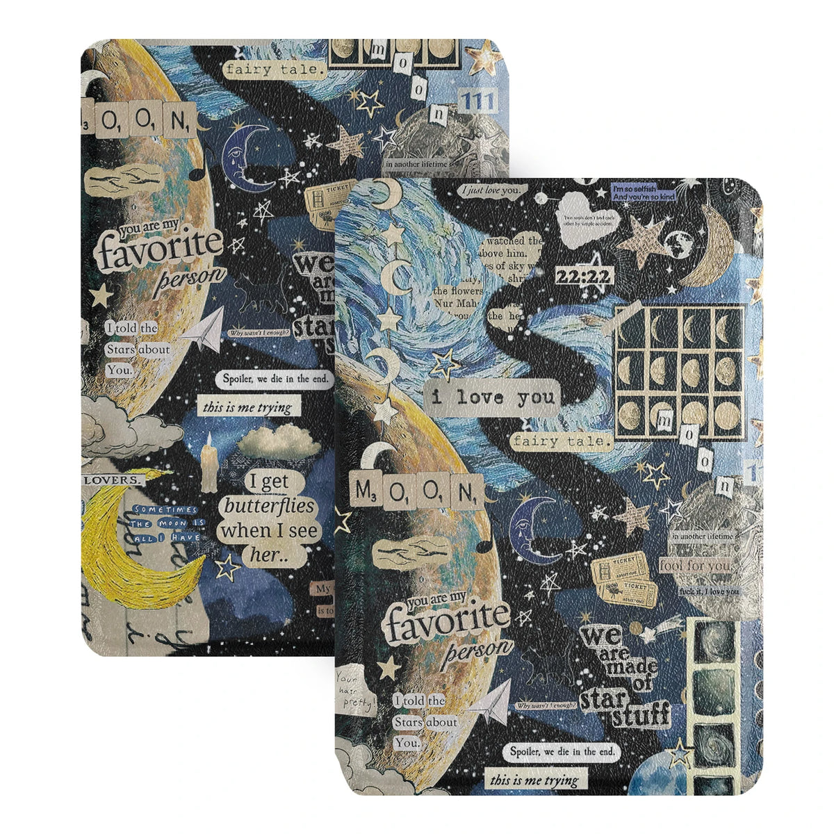 Twosheep Abstract Art Magnetic Detachable Case suit for XTEINK X3, XTEINK X4 Detachable Cover Clear TPU Back Shell Slim Guard