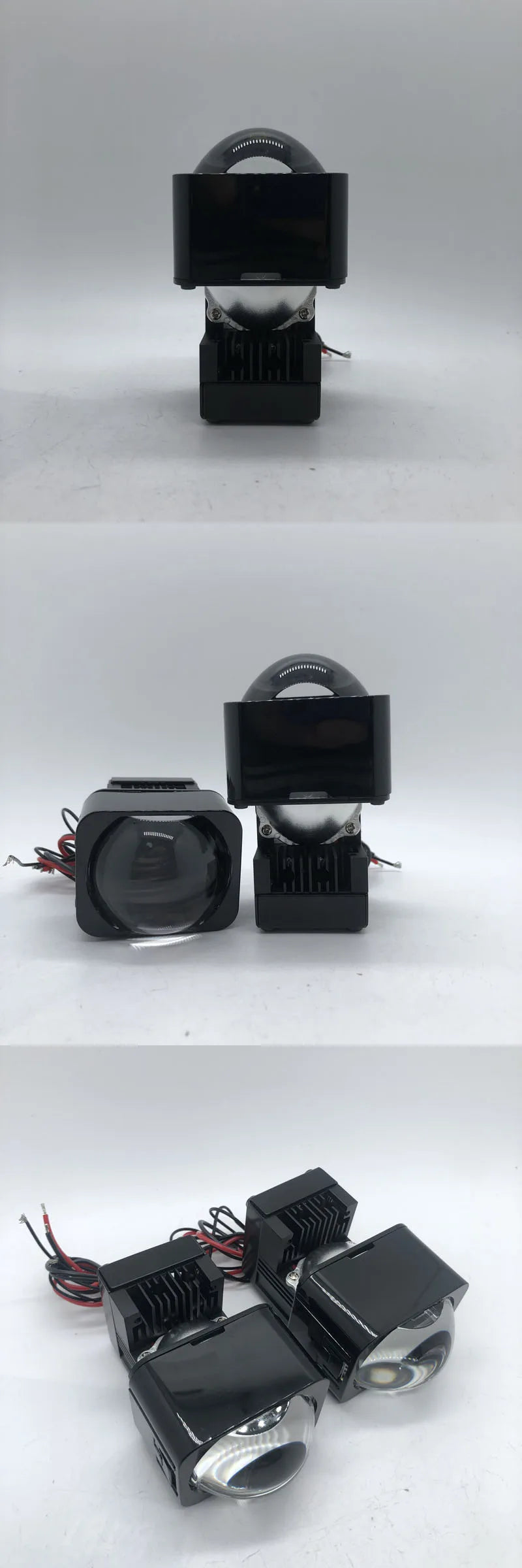 OWN DJM 1.5" MATRIX 42MM BI LED PROJECTOR LENS BILED HIGH LOW DUAL BEAM HEADLAMP MOTORCYCLE 1.5 INCH SQUARE MODULE MOTORBIKE