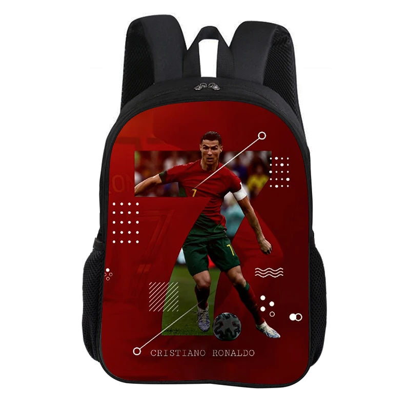 CR Football Star Knapsack Rucksack Child Bookbag  Ronaldo School Backpack Football Sports Backpack Fashion Schoolbag Kids Gift